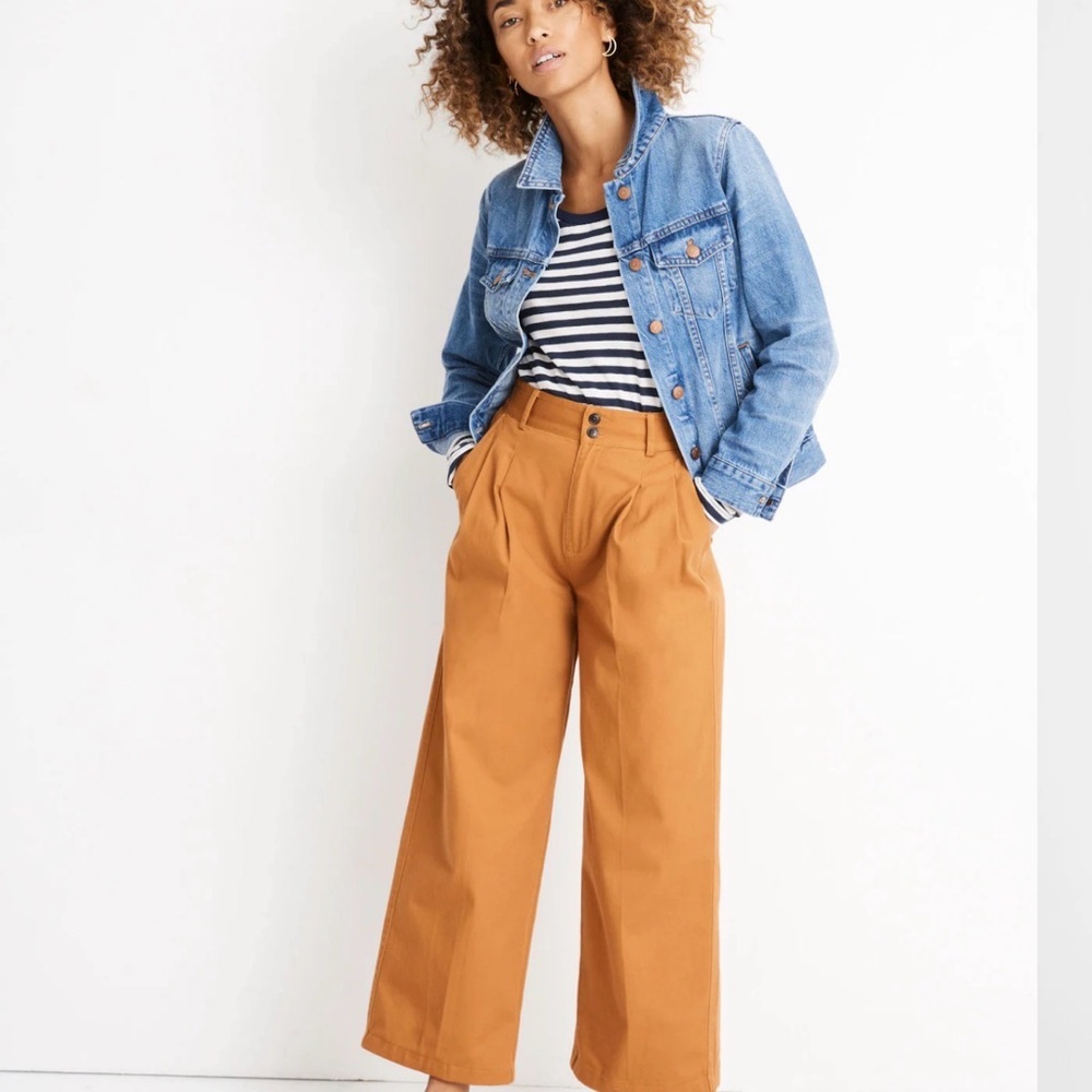 Madewell Pleated Wide Leg High Rise Pants Casual Boho Preppy Women’s Size 28 - Picture 2 of 12